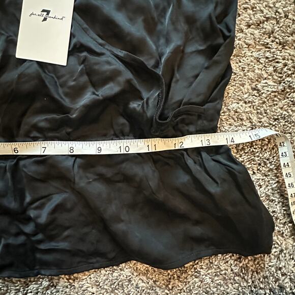 NWT 7 FOR ALL MANKIND Flowy Crop Top Tank Top Size S Classic Glam Luxe Modern - Picture 5 of 7